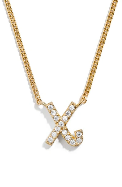 Baublebar Crystal Graffiti Initial Pendant Necklace In Gold X