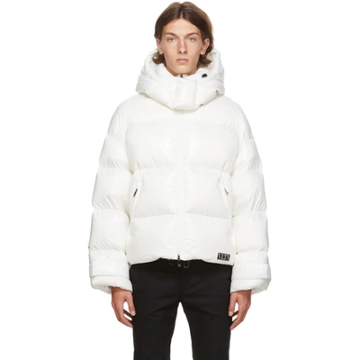 Valentino Logo Patch Down Jacket In White