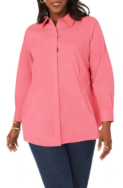 Foxcroft Cici Tunic Blouse In Wild Rose