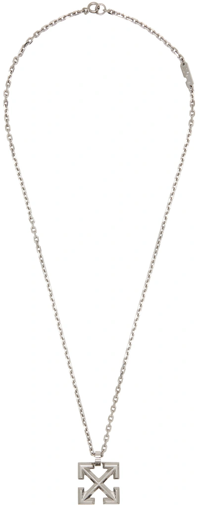 Off-white Brass Necklace With Arrow Pendant Detail  Jil Sander Man In Silver No Color