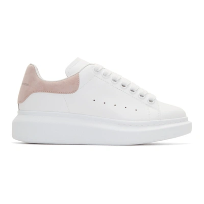 Alexander Mcqueen Suede-trimmed Leather Exaggerated-sole Sneakers In Patchouli