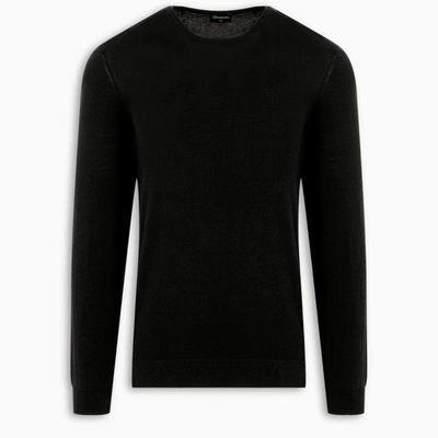 Drumohr Black Cotton Jumper