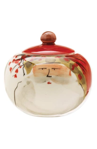 Vietri Old St. Nick Sugar Bowl In Multi