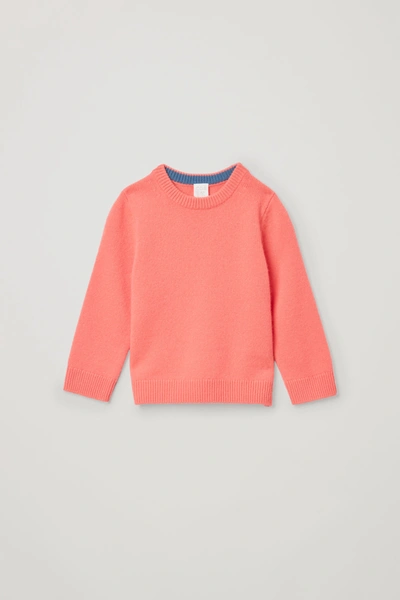 Cos Kids' Cashmere Crew Neck Jumper In Red