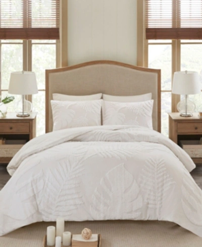 Madison Park Bahari Palm Tufted 3-pc. Comforter Set, Full/queen In White