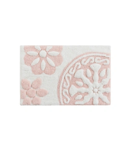 Madison Park Casablanca Tufted Cotton Bath Rug, 20" X 30" Bedding In Blush