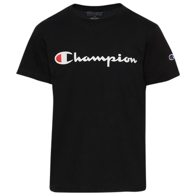 Champion Kids  Logo T-shirt In Black/white