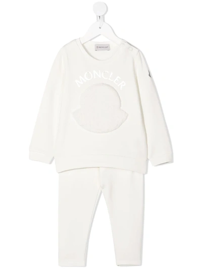 Moncler Babies' Sweatshirt Tracksuit Set In White