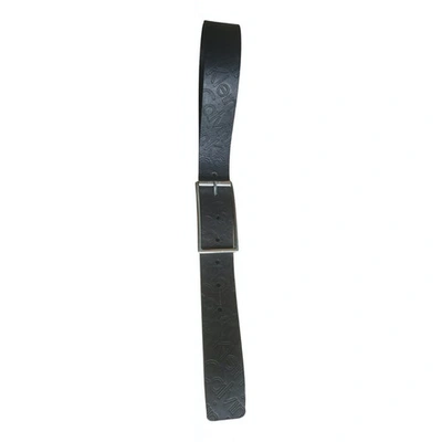 Pre-owned Calvin Klein Leather Belt In Black