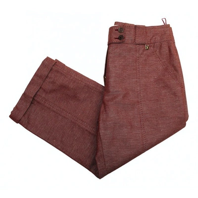 Pre-owned Louis Vuitton Short Trousers In Burgundy