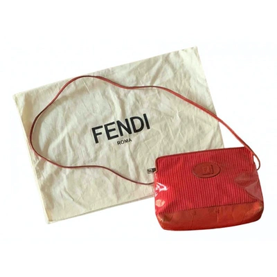 Pre-owned Fendi Leather Crossbody Bag In Red