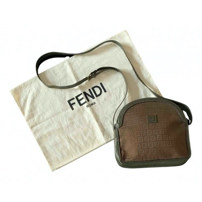 Pre-owned Fendi Cloth Crossbody Bag In Green