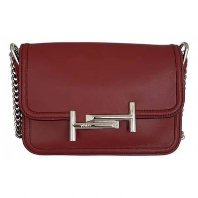 Pre-owned Tod's Red Leather Clutch Bag