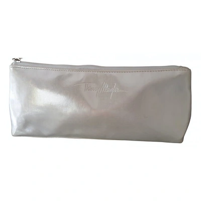 Pre-owned Mugler Clutch Bag In Silver