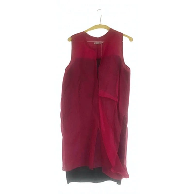 Pre-owned Acne Studios Silk Mini Dress In Red