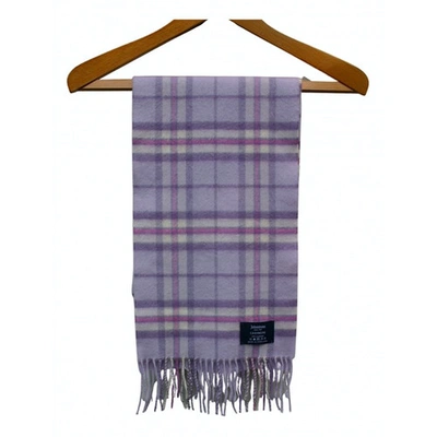 Pre-owned Johnstons Of Elgin Cashmere Scarf In Purple