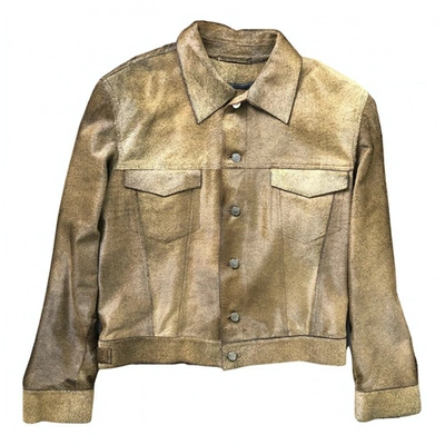 Pre-owned Gucci Brown Leather Jacket