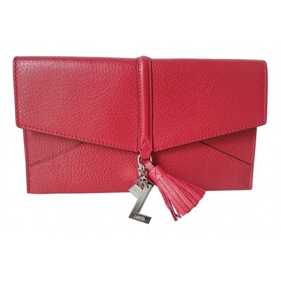 Pre-owned Lancel Leather Purse In Red
