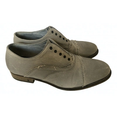 Pre-owned John Varvatos Cloth Flats In Grey