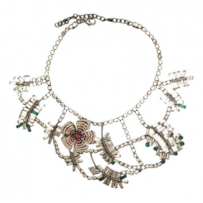 Pre-owned Ermanno Scervino Crystal Necklace In Multicolour