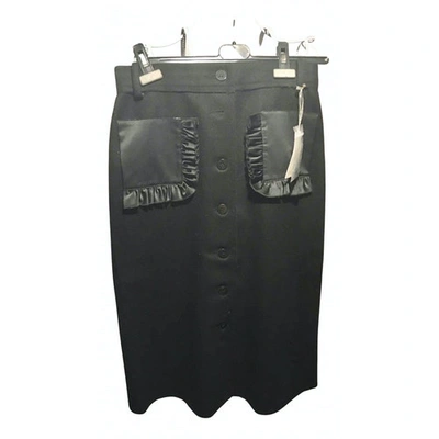 Pre-owned Altea Wool Maxi Skirt In Black