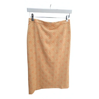 Pre-owned Samsoe & Samsoe Mid-length Skirt In Orange