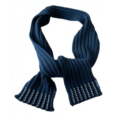 Pre-owned Moncler Black Cotton Scarf