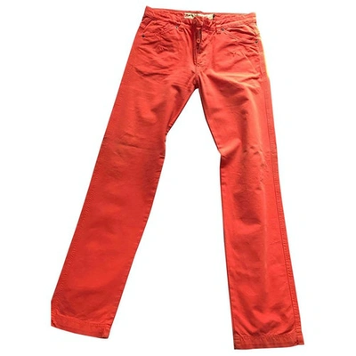 Pre-owned Peuterey Trousers In Red