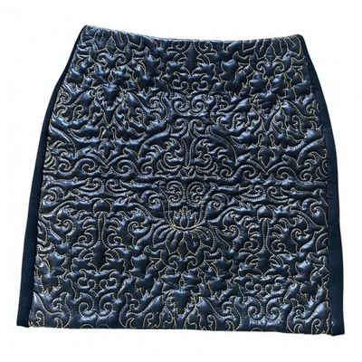 Pre-owned Josh Goot Leather Mini Skirt In Black