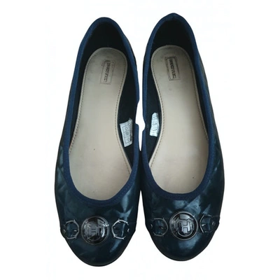 Pre-owned Hunter Navy Rubber Flats