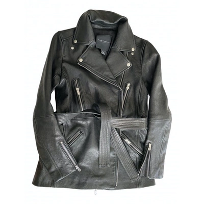 Pre-owned Club Monaco Black Leather Jacket