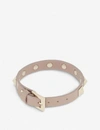 Valentino Garavani Rockstud Small Leather Bracelet In Poudre