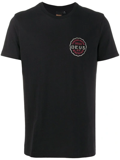 Deus Ex Machina Short Sleeve Logo Print T-shirt In Black