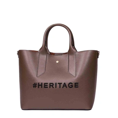 Borbonese Heritage Mindblow Handbag In Brown