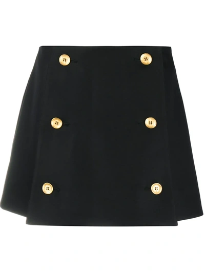 Ports 1961 Button-front Mini Skirt In Black