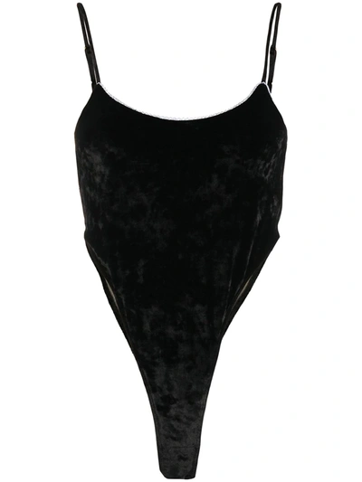 Y/project High-leg Vest Bodysuit In Black