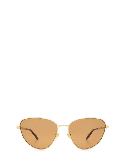 Gucci Eyewear Cat Eye Frame Sunglasses In Gold