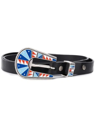 Alanui Multicolor Buckle Belt In Black