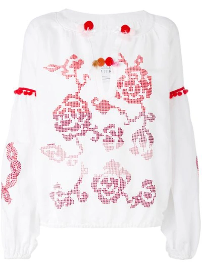 Forte Couture Forte Dei Marmi Couture Floral Patterned Blouse - White