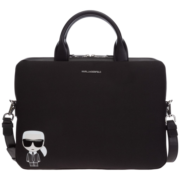 Karl Lagerfeld Ikonik Logo Laptop Bag In Black ModeSens