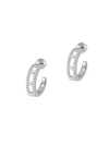 Messika Women's Move Diamond & 18k White Gold Hoop Earrings/0.75"