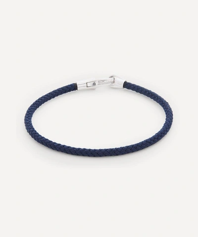 Miansai Sterling Silver Knox Rope Bracelet In Navy