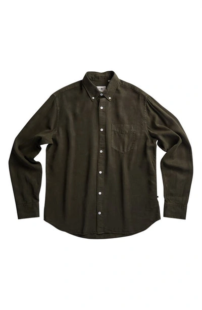 Nn07 Levon Slim Fit Button-down Shirt In Dark Army