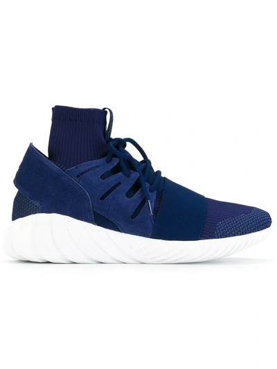 Adidas Originals Tubular Doom Primeknit Sneakers In Blue