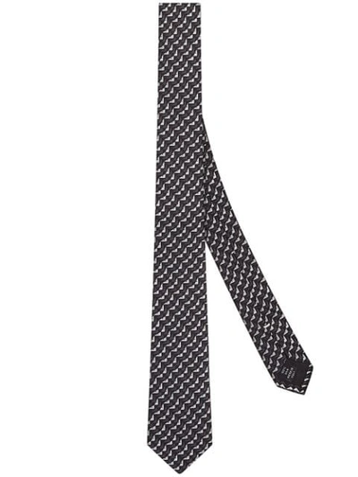 Fendi Bag Bug Eyes Motif Tie In Black