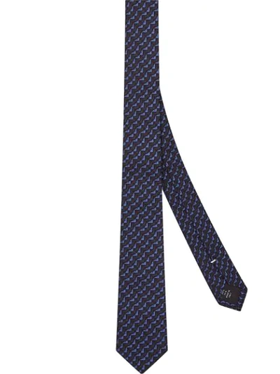 Fendi Bag Bugs Motif Tie In Blue