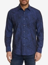 Robert Graham Andretti Paisley Jacquard Button-up Shirt In Steel