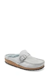 Birkenstock Women's Buckley Shearling Mules In Dusty Teal Shearling