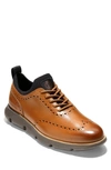 Cole Haan Men's 4.zergrand Wingtip Oxfrord Dress Shoes In British Tan-java