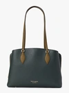 Kate Spade Zeezee Large Work Tote In Deep Evergreen Multi